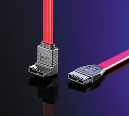 Picture of Roline Internal SATA 3.0 Gbit/s Cable, angled, 0.5 m