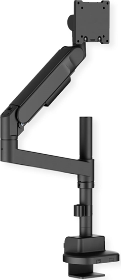 Picture of Roline Monitor Arm, Pole-Mounted, Gas Spring, < 144.78 cm (57"), Heavy Duty < 27 kg, black