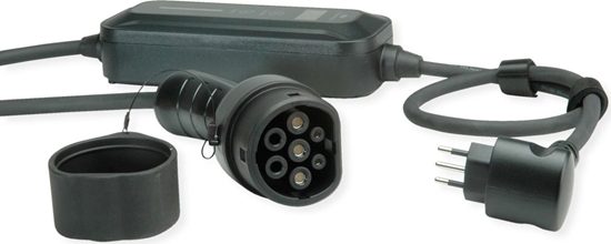 Picture of Roline Portable EV Charging Cable, Italian Plug - Type 2, Mode 2, 10 A, 2.3 kW, 7.5 m