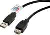 Изображение Roline USB 2.0 Cable, A - A, M/F, black, 1.8 m