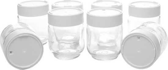 Изображение Rommelsbacher Rommelsbacher yoghurt maker replacement glass set JG 8, glass (transparent / white, 8 pieces)