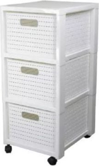 Изображение Rotho Rega na kókach z 3 szufladami Country biay