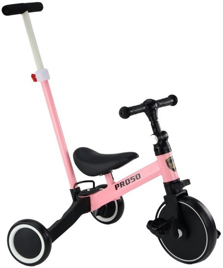 Picture of Rower Trójkoowy PRO50 Rowerek Z Rczk Do Prowadzenia Róowy