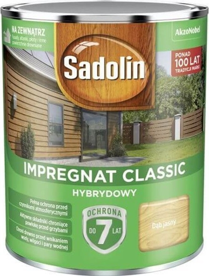 Изображение Sadolin SADOLIN IMPREGNAT CLASSIC HYBRYDOW 7 LAT Db JASNY 0.75L