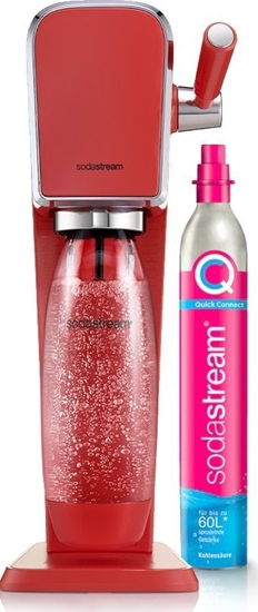 Изображение Saturator Sodastream Art + 1 butelka + gaz Czerwony