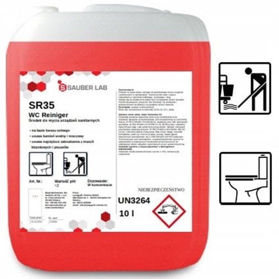 Picture of Sauber Lab SR35 WC REINIGER  Wydajny preparat do mycia sanitariatów  10 l