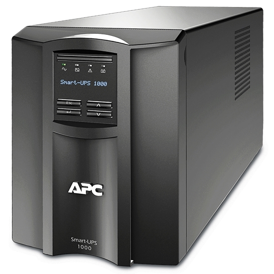 Picture of Schneider Electric APC Smart-UPS, Tower, 8x IEC C13 outlets, SmartConnect Port+SmartSlot, AVR, LCD | SMT1000IC | 1000 VA | 700 W | 230 V