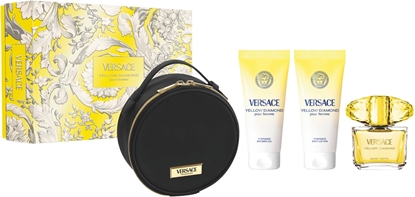 Attēls no SET VERSACE Yellow Diamond Pour Femme EDT spray 90ml + SHOWER GEL 100ml + BODY LOTION 100ml + kosmetyczka