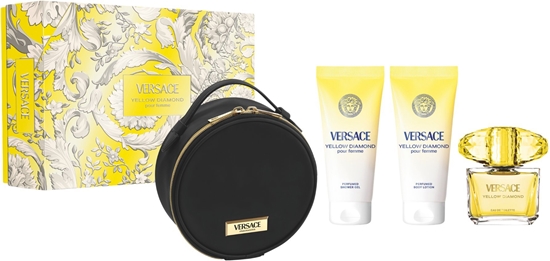 Picture of SET VERSACE Yellow Diamond Pour Femme EDT spray 90ml + SHOWER GEL 100ml + BODY LOTION 100ml + kosmetyczka