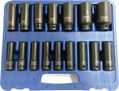 Attēls no Silver ZESTAW NASADEK UDAROWYCH 1/2" 16cz. /SILVER