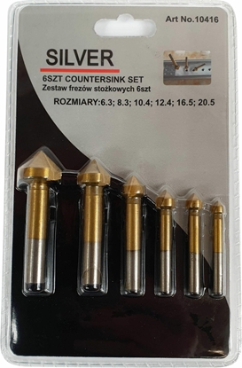 Attēls no Silver Zestaw szeciu frezów stokowych (10416)