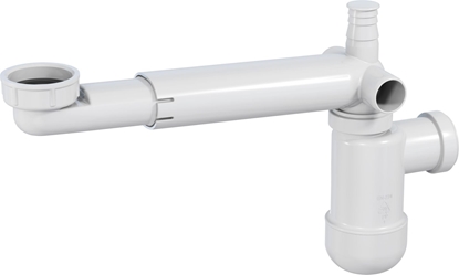 Изображение Syfon Deante butelkowy Space Sever 5/4" DN32 oszczdzajcy miejsce z przeduk biay (NHC 633K)