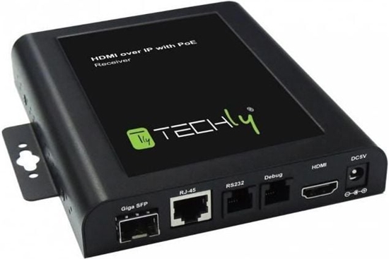 Picture of System przekazu sygnau AV Techly Odbiornik ekstendera HDMI po skrtce, RJ45 PoE, TV Wall (20515)