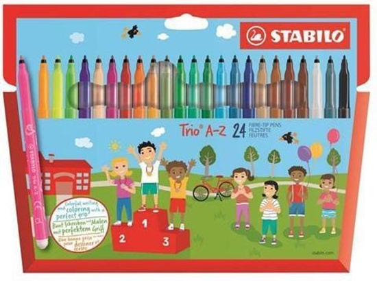 Изображение Stabilo Flamastry trójktne Trio A-Z, 24 sztuki (378/1-24-01)