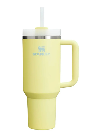 Picture of Stanley Thermos mug with straw The Quencher H2.O FlowState Tumbler 1.18L pomelo yellow-green