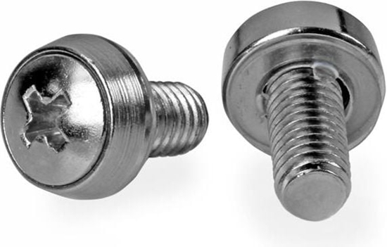 Изображение StarTech Zestaw rubki M6 x 12mm/podkadki - 100kpl. Srebrne (CABSCREWSM62)