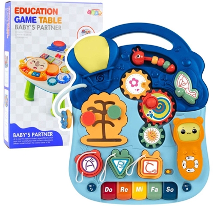 Attēls no Stolik Interaktywny Edukacyjny Dla Malucha wiata Dwiki Pastelowy 6w1 EDUKAMP