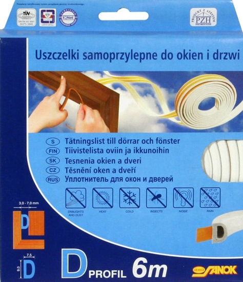 Picture of Stomil Sanok Uszczelka gumowa 6m D biaa 1szt.