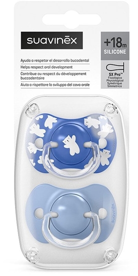Picture of Suavinex 309071-SMOCZEK fizjologiczny SX PRO 18M 2 SZT NIEBIESKI WILD&FREE