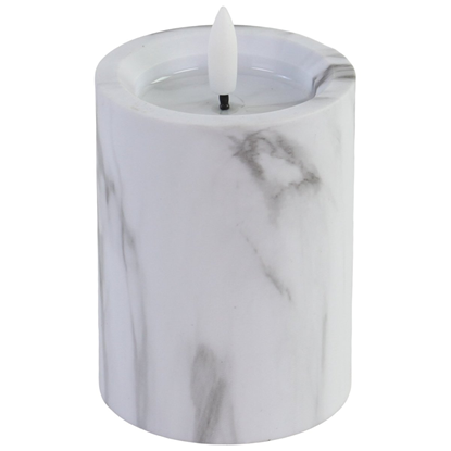 Attēls no Svece LED 7.5x12cm, marmora efektu