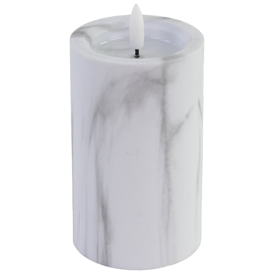 Picture of Svece LED 7.5x15cm, marmora efektu