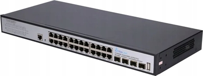 Attēls no Switch ExtraLink HYPNOS FULL GIGABIT MANAGED L3 SWITCH 24 PORTS 10/100/1000M, CONSOLE PORT, 4X 10G SFP+