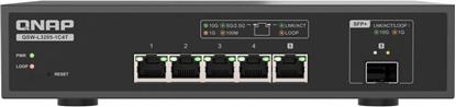 Attēls no Switch Qnap QSW-L3205-1C4T | Lite managed przecznik 5 portowy 4x 10GbE RJ45, 1x 10G COMBO (SFP+/BASE-T)
