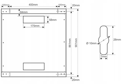 Attēls no Szafa Pulsar RWA1866-G Szafa RACK 18U, wiszca do zoenia