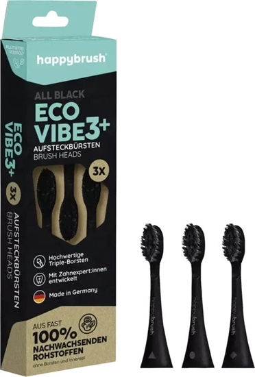 Picture of Szczoteczka Happybrush ECO* VIBE 3+ 3 szt. Czarny