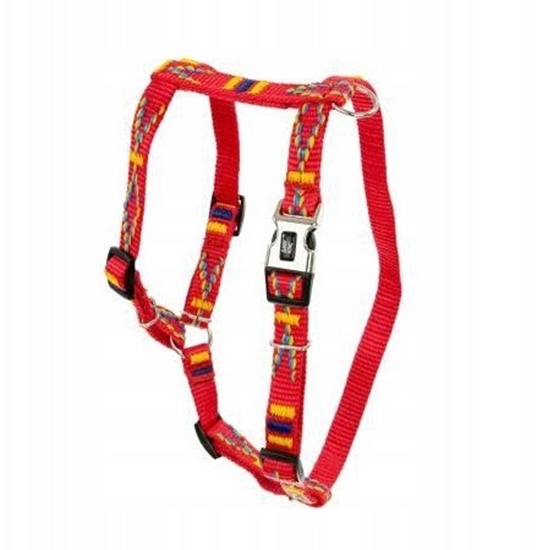 Picture of Szelki dla psa, wzr etniczny, tama polipropylenowa, 25mm/70-90cm czerwone