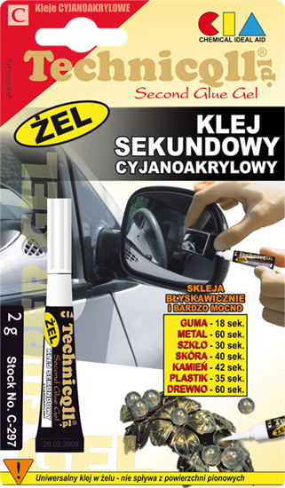 Изображение Technicqll Klej sekundowy cyjanoakrylowy el 2g C-297