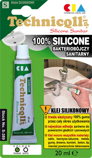Picture of Technicqll Silikon sanitarny na blistrze biay 20ml (S-389)
