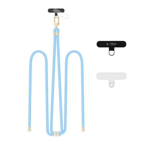 Picture of Tech-Protect C7S ROPE CROSSBODY STRAP BABY BLUE/GOLD