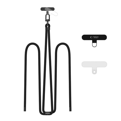 Attēls no TECH-PROTECT C7S ROPE CROSSBODY STRAP BLACK|BLACK