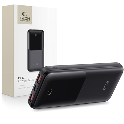 Изображение TECH-PROTECT PB01 POWER BANK 10000MAH 22.5W BLACK