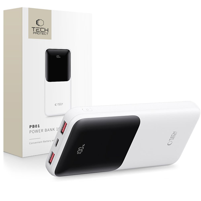 Изображение TECH-PROTECT PB01 POWER BANK 10000MAH 22.5W WHITE