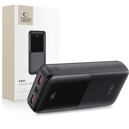 Изображение TECH-PROTECT PB02 POWER BANK 20000MAH 22.5W BLACK