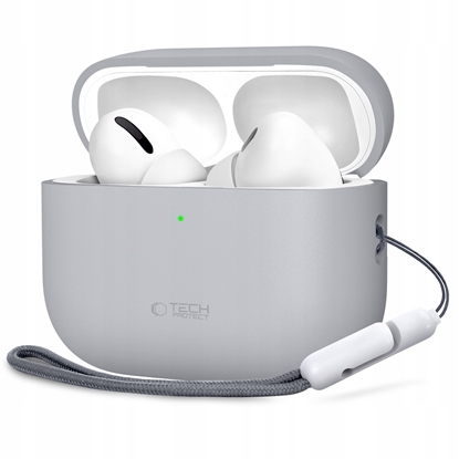Attēls no TECH-PROTECT SILICONE APPLE AIRPODS PRO 3 CRAYON GREY