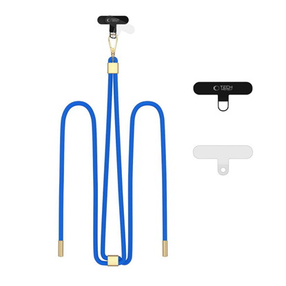Attēls no Tech-Protect TECH-PROTECT C2S ROPE CROSSBODY STRAP COBALT BLUE/GOLD