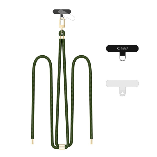 Picture of Tech-Protect TECH-PROTECT C7S ROPE CROSSBODY STRAP HUNTER GREEN/GOLD