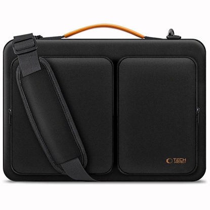 Attēls no Tech-Protect Tech-Protect Defender Bag for Laptop 13-14 - Black and Orange