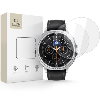 Attēls no Tech-Protect Tech-Protect Glass Fit+ 2-pack tempered glass for Samsung Galaxy Watch 8 Classic 46 mm - transparent