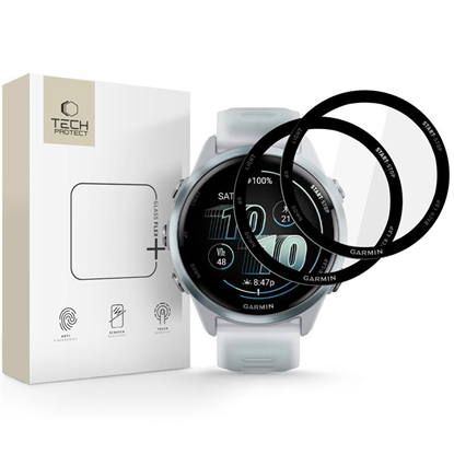 Attēls no Tech-Protect Tech-Protect Glass Flex+ Hybrid Glass 2-pack for Garmin Forerunner 570 42mm - Black