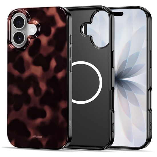 Picture of Tech-Protect Tech-Protect Lamano MagSafe case for iPhone 16 - black and red