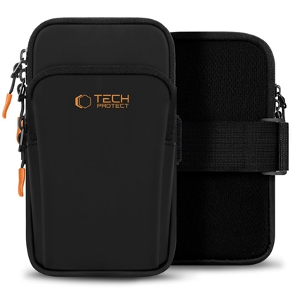 Attēls no Tech-Protect Tech-Protect M7 Universal Sport Armband Case - Black and Orange