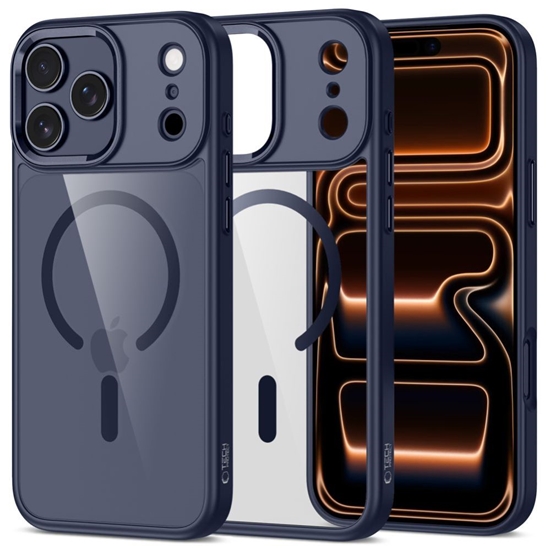 Picture of Tech-Protect Tech-Protect MagMat MagSafe Case for iPhone 17 Pro - Transparent Navy Blue
