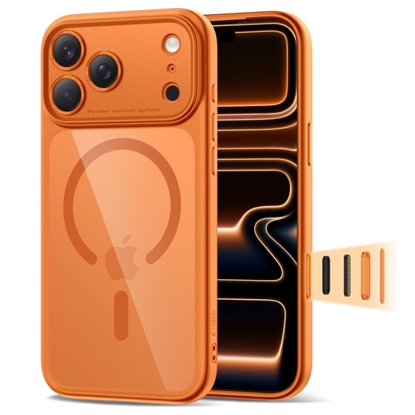 Attēls no Tech-Protect Tech-Protect Magpeak Magsafe CC Case for iPhone 17 Pro - Transparent Orange