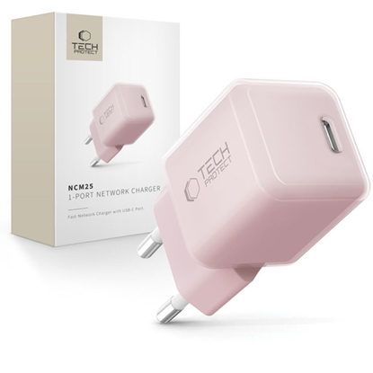 Attēls no Tech-Protect Tech-Protect NCM25 USB-C PD 25W Wall Charger - Pink