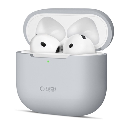 Attēls no Tech-Protect Tech-Protect Silicone Case for Apple AirPods 4 - Gray