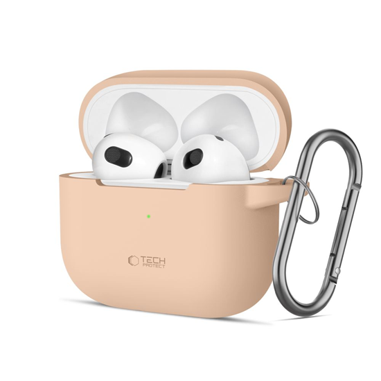 Picture of Tech-Protect TECH-PROTECT SILICONE HOOK APPLE AIRPODS 3 CAFFE LATTE